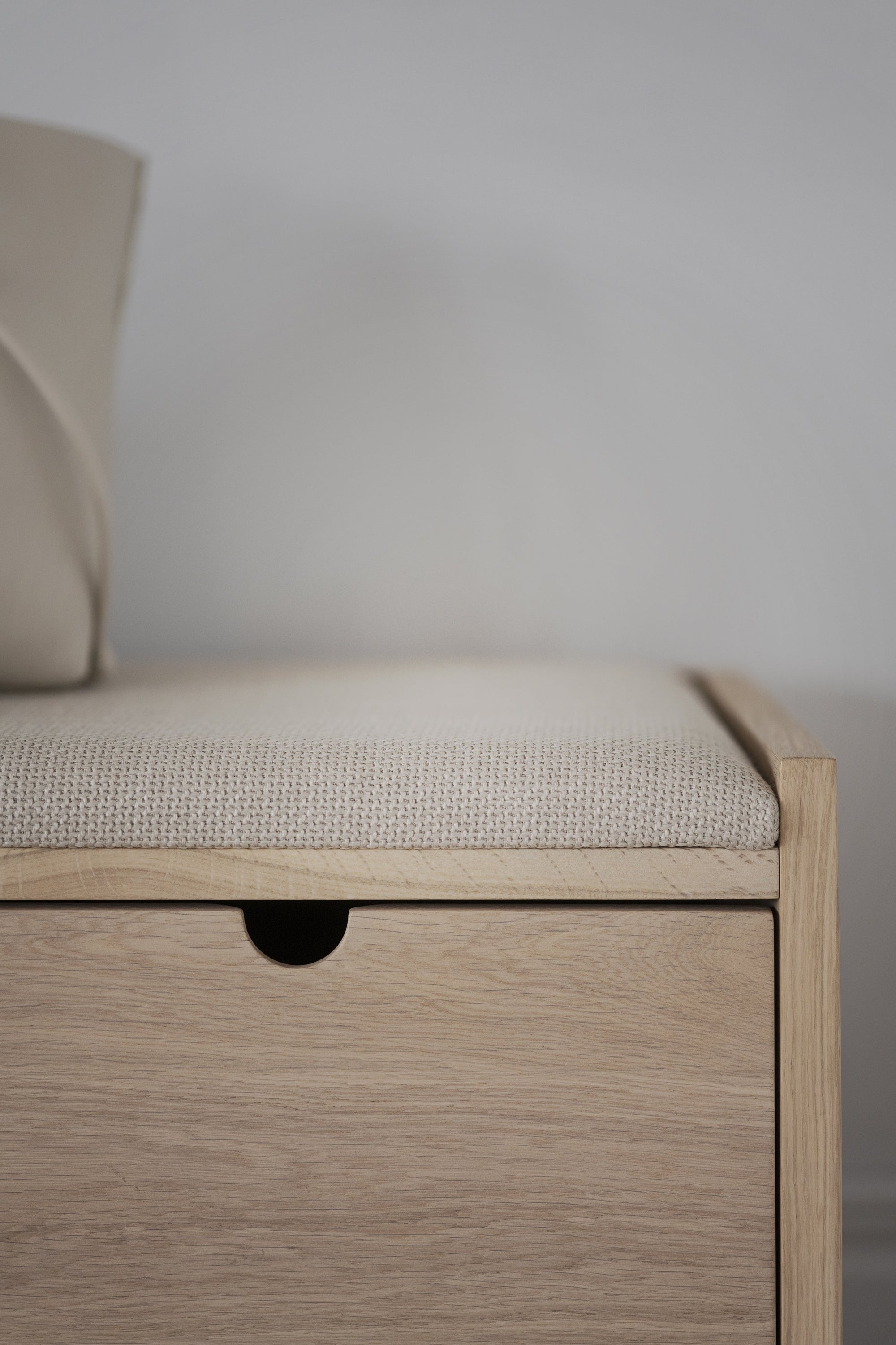 Hillmond Hallway Bench with Drawers – Whitewash Oak – 4