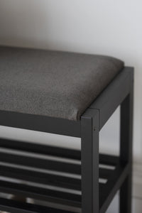 CONFETTI Shoe Bench 80CM – Black stained oak – 5