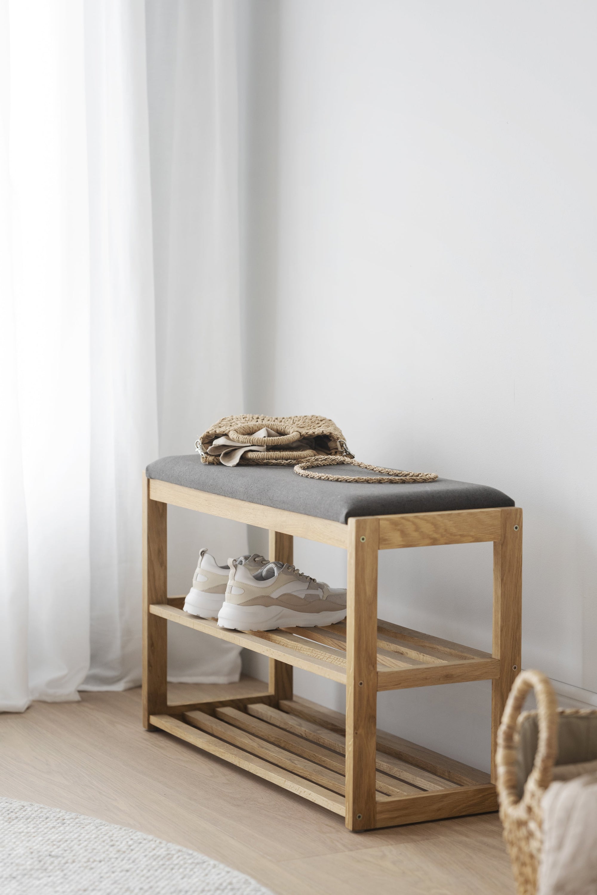 CONFETTI Shoe Bench 80CM – Oak – 2