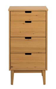 Garrison Tall Chest of 4 Drawers – Oiled Oak – 1