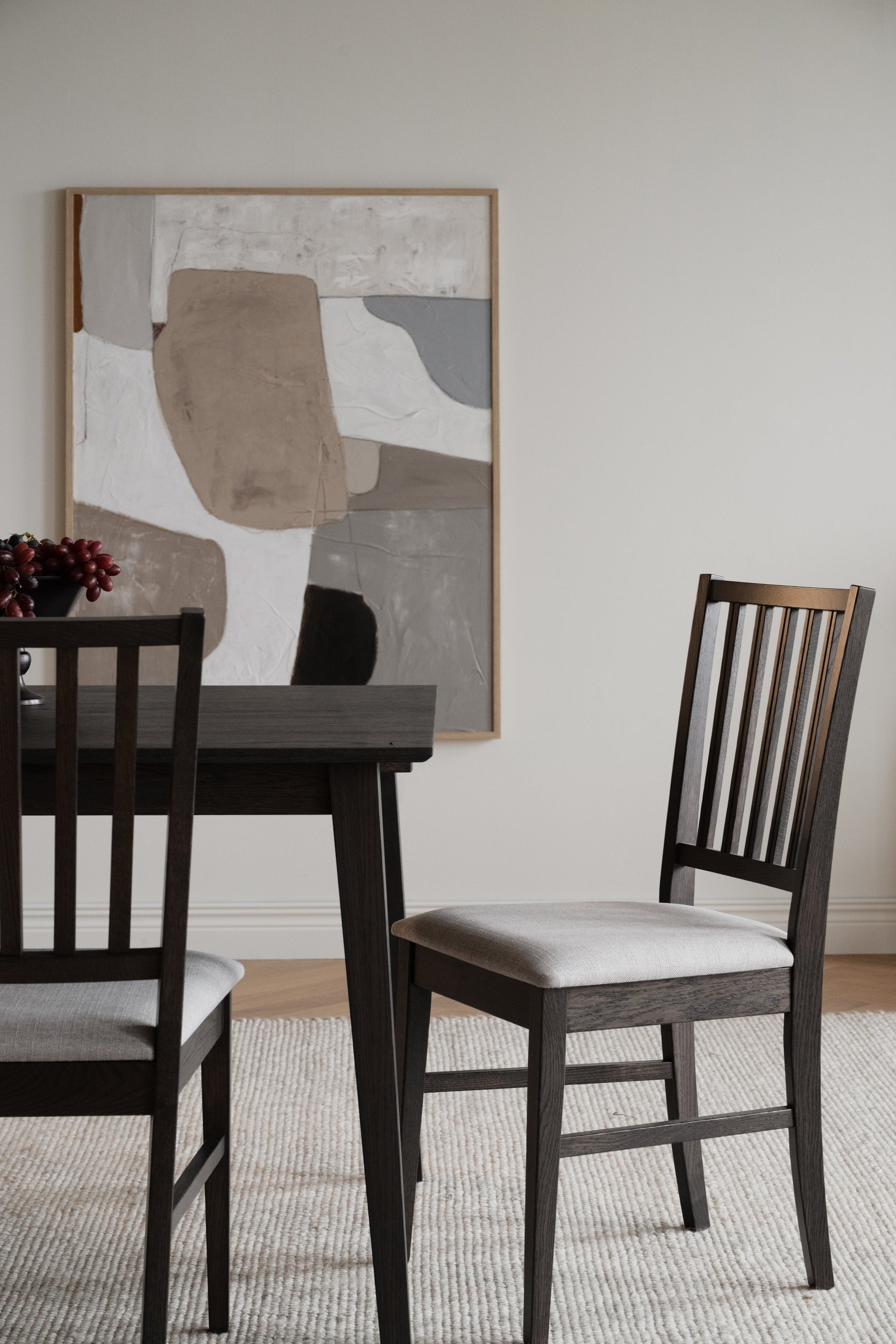 Filippa Dining Chair – Dark Brown Oak / Beige (Set of 2) – Default Title – 2