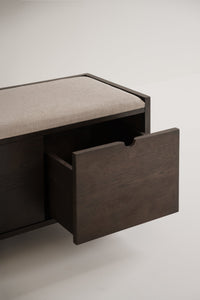 Hillmond Hallway Bench with Drawers – Brown Oak – 5
