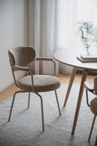 Merrick Swivel Dining Armchair (Set of 2) – Dark Beige / Beige Frame – 2