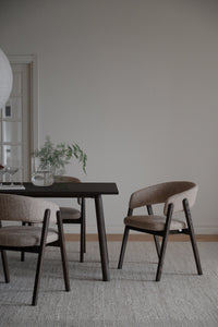 Barnaby Dining Armchair (Set of 2) – Dark Beige / Brown Oak – 4