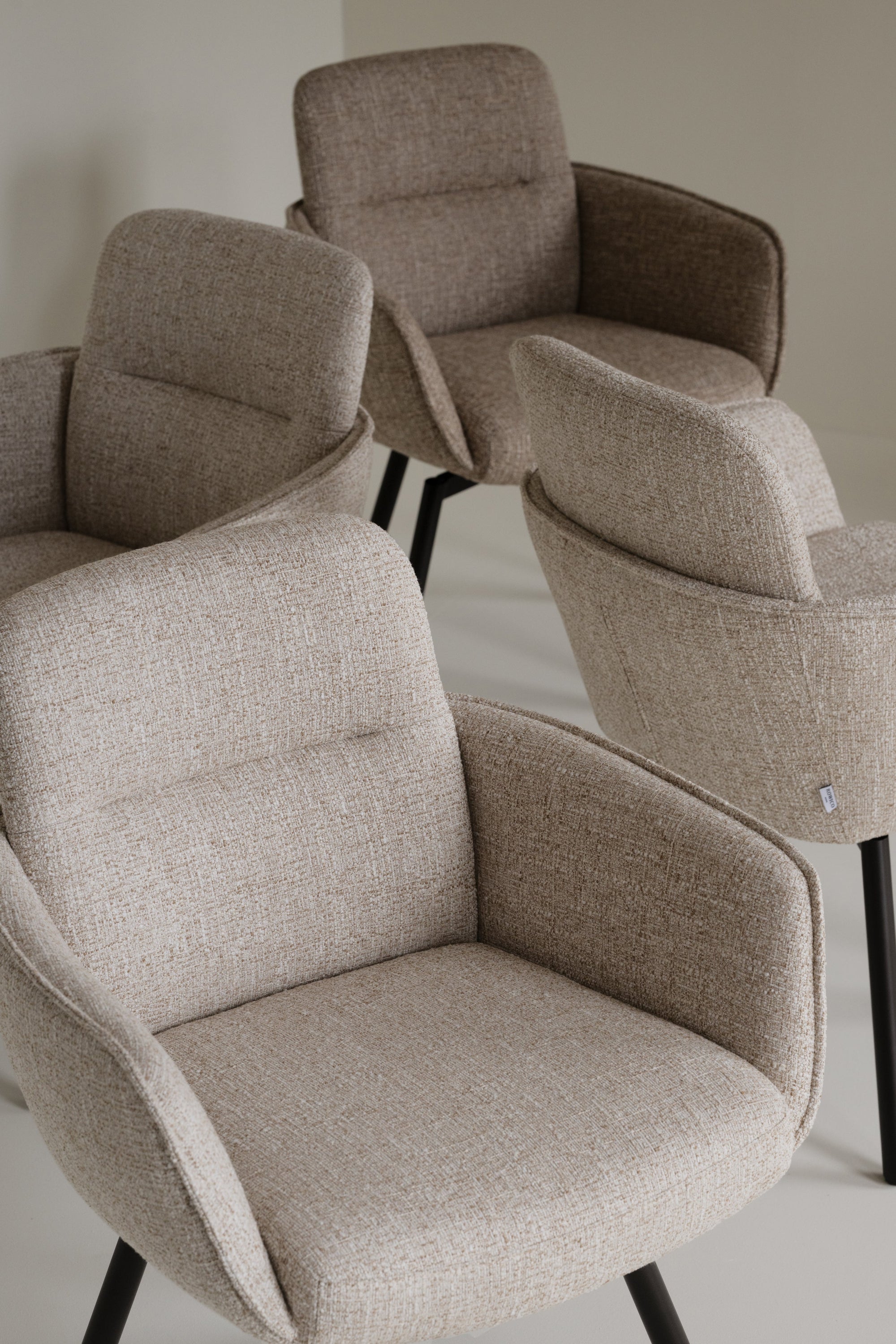 Roswell Swivel Dining Armchair (Set of 2) – Dark Beige – 2