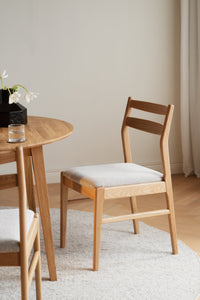 Kerwin Dining Chair (Set of 2) – Oak / Light Beige – 2