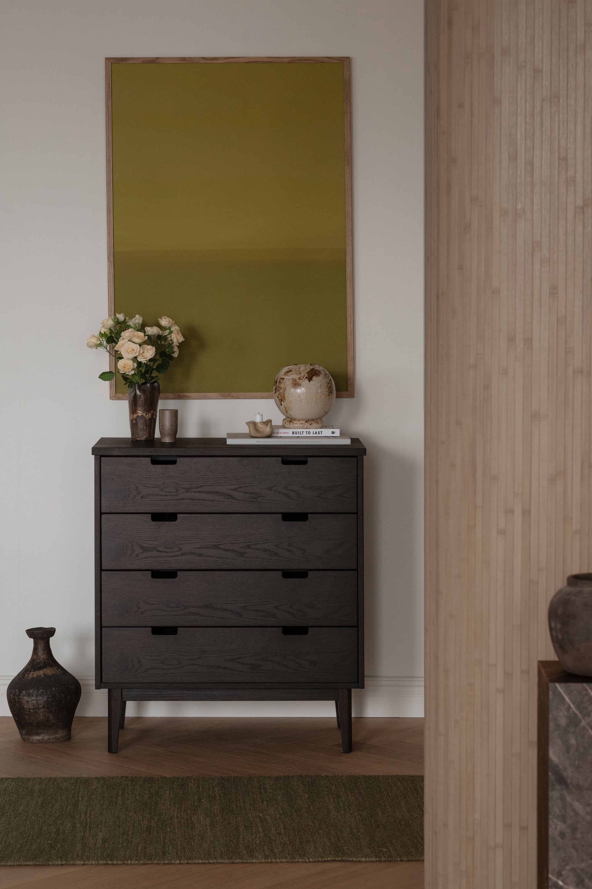 Garrison Wide Chest of 4 Drawers – Brown Oak – 2