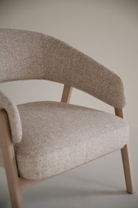 Barnaby Lounge Chair – Light Beige / Whitewash Oak – 4