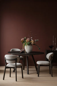 Clapperton Round Extendable Dining Table 140 cm – Brown Oak – 2