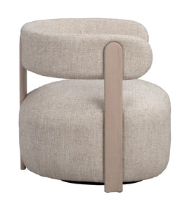 Jenison Lounge Chair – Light Beige / Whitewash Oak – 5