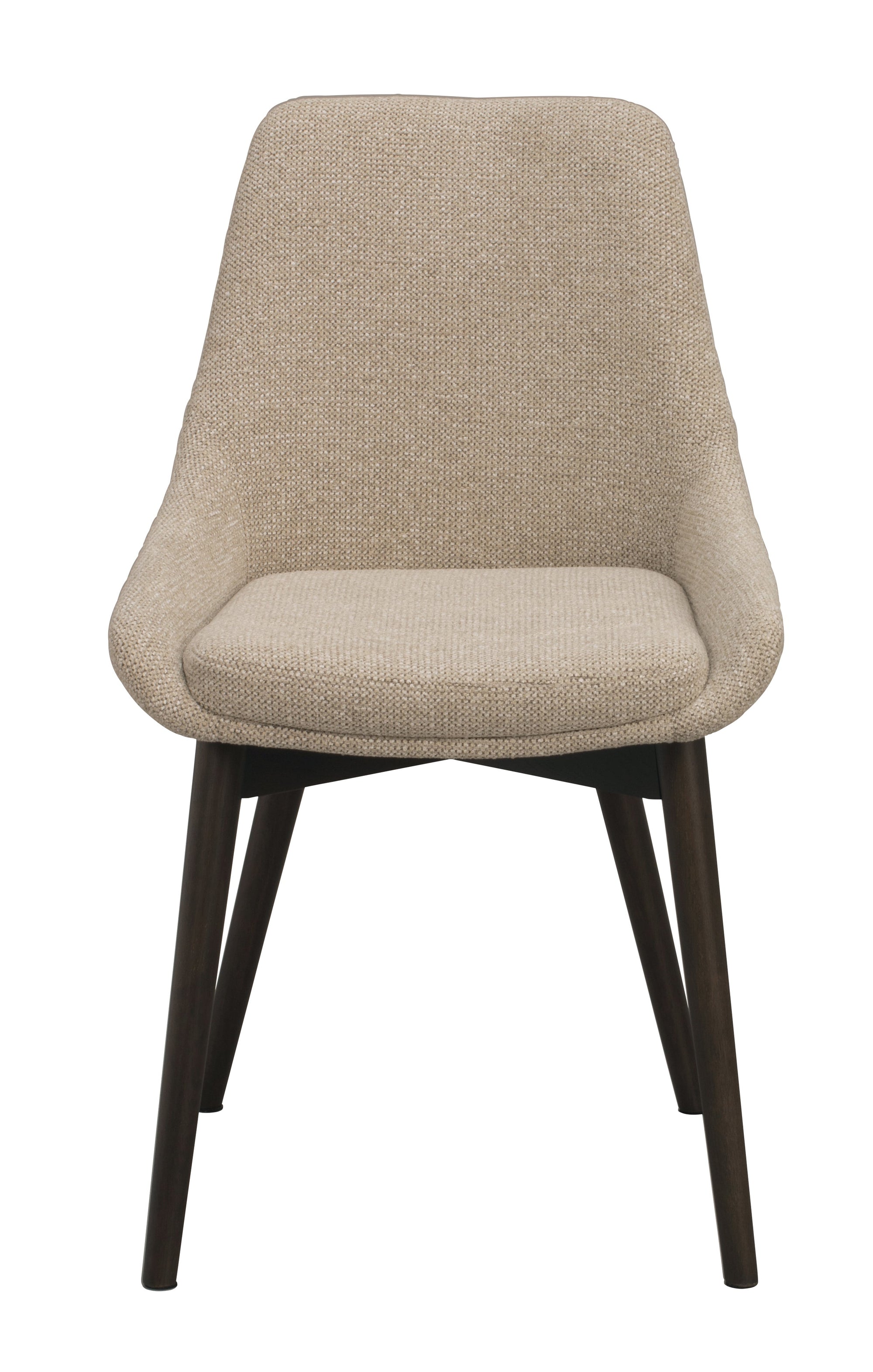 Denley Dining Chair (Set of 2) – Light Beige / Brown Oak – 1