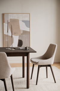 Denley Dining Chair (Set of 2) – Light Beige / Brown Oak – 2