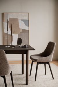 Denley Dining Chair (Set of 2) – Dark Beige / Brown Oak – 2