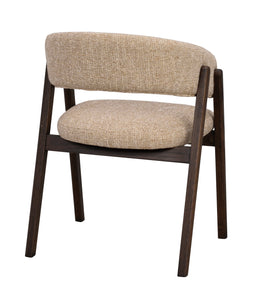 Barnaby Dining Armchair (Set of 2) – Dark Beige / Brown Oak – 8