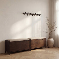 Hillmond Hallway Bench with Drawers – Brown Oak – 4