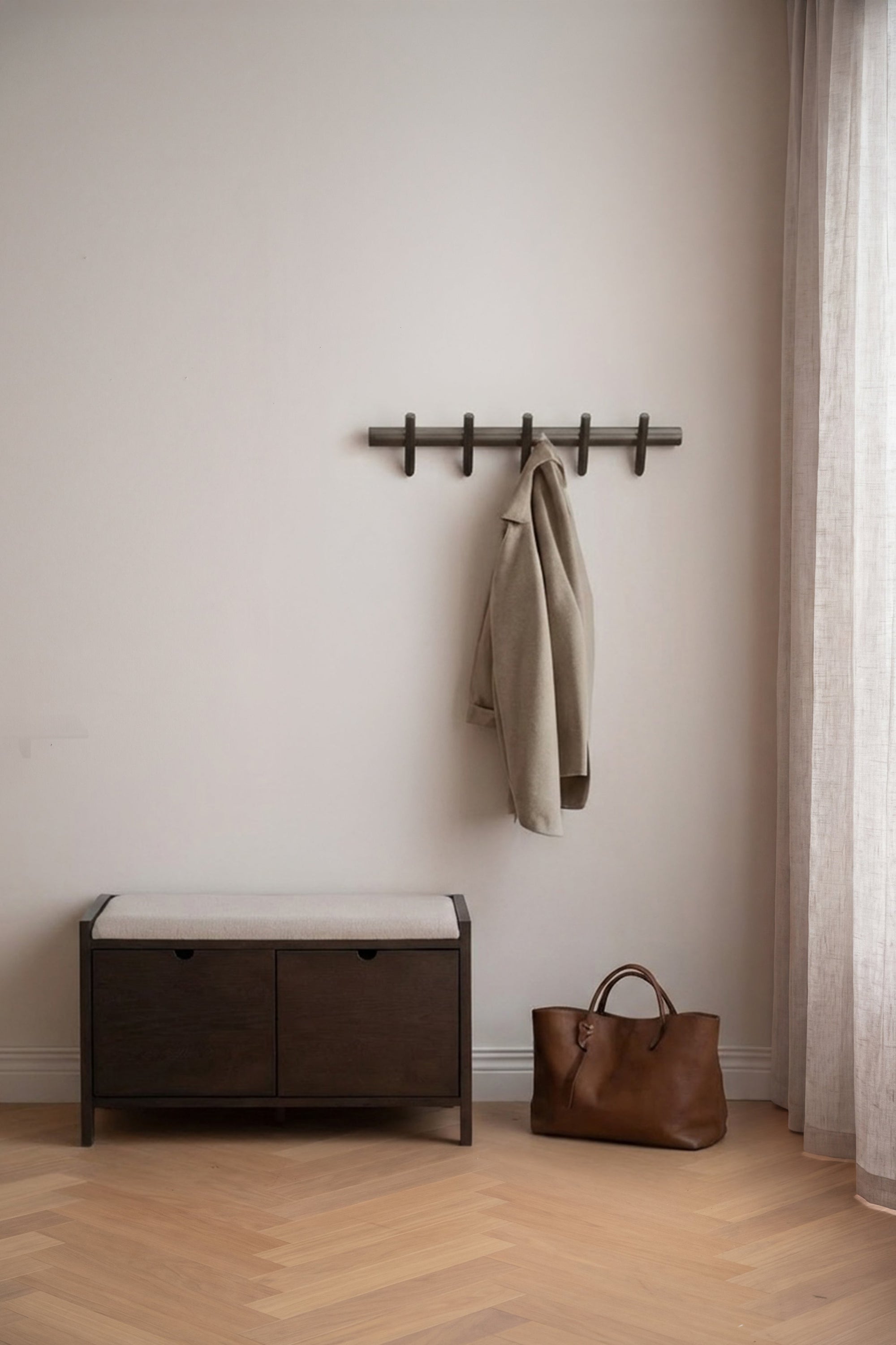 Hillmond Hook Rail 65 cm – Brown Oak – 5