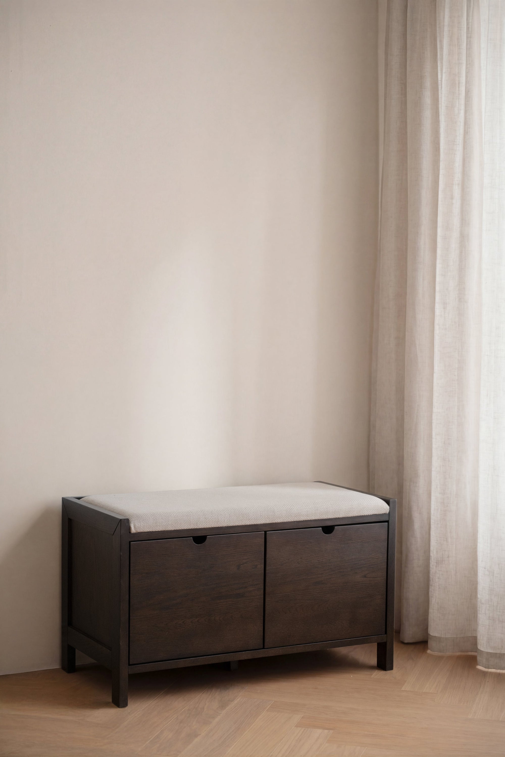 Hillmond Hallway Bench with Drawers – Brown Oak – 2