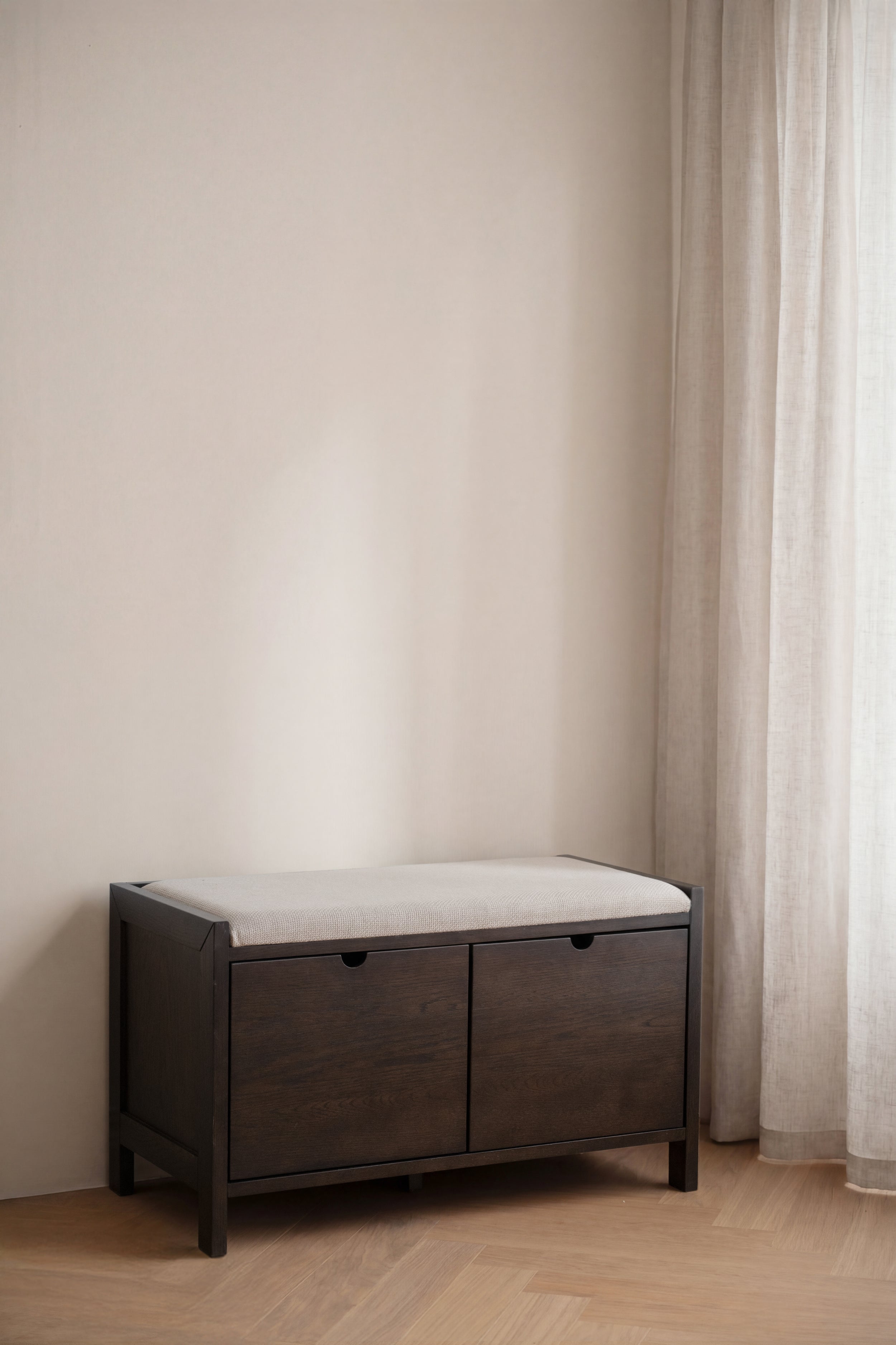 Hillmond Hallway Bench with Drawers – Brown Oak – 2
