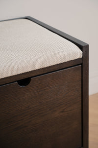 Hillmond Hallway Bench with Drawers – Brown Oak – 6