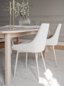 SIERRA Fabric Set of 2 Chairs – Light Beige / Beige Legs – 5