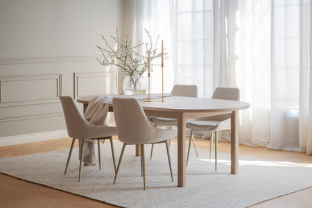 Gifford Oval Dining Table 220 x 105 cm – Whitewash Oak – 5