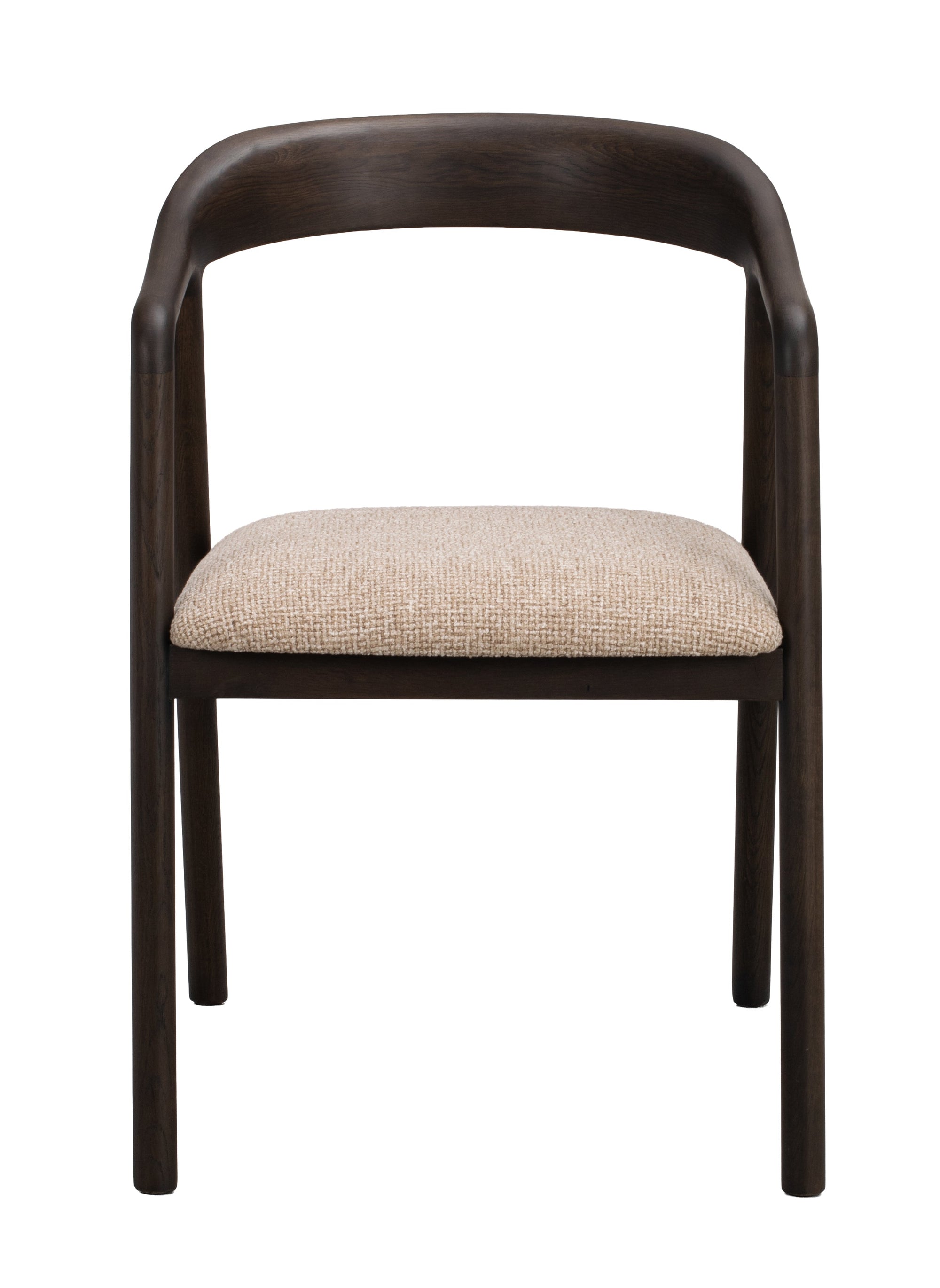 Dillon Dining Armchair (Set of 2) – Brown Oak / Beige – 8
