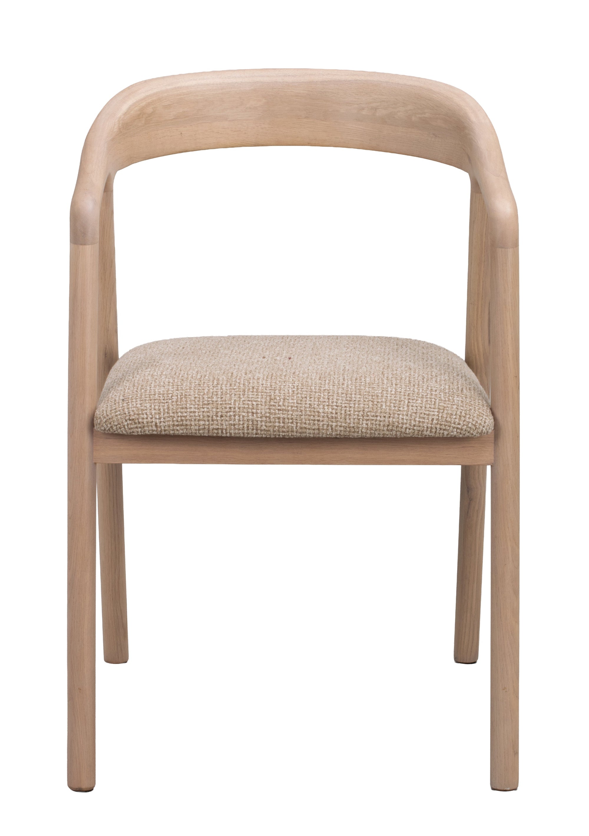 Dillon Dining Armchair (Set of 2) – Whitewash Oak / Beige – 6