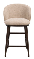 Judson Bar Stool (Set of 2) – Medium Beige / Brown Oak – 1