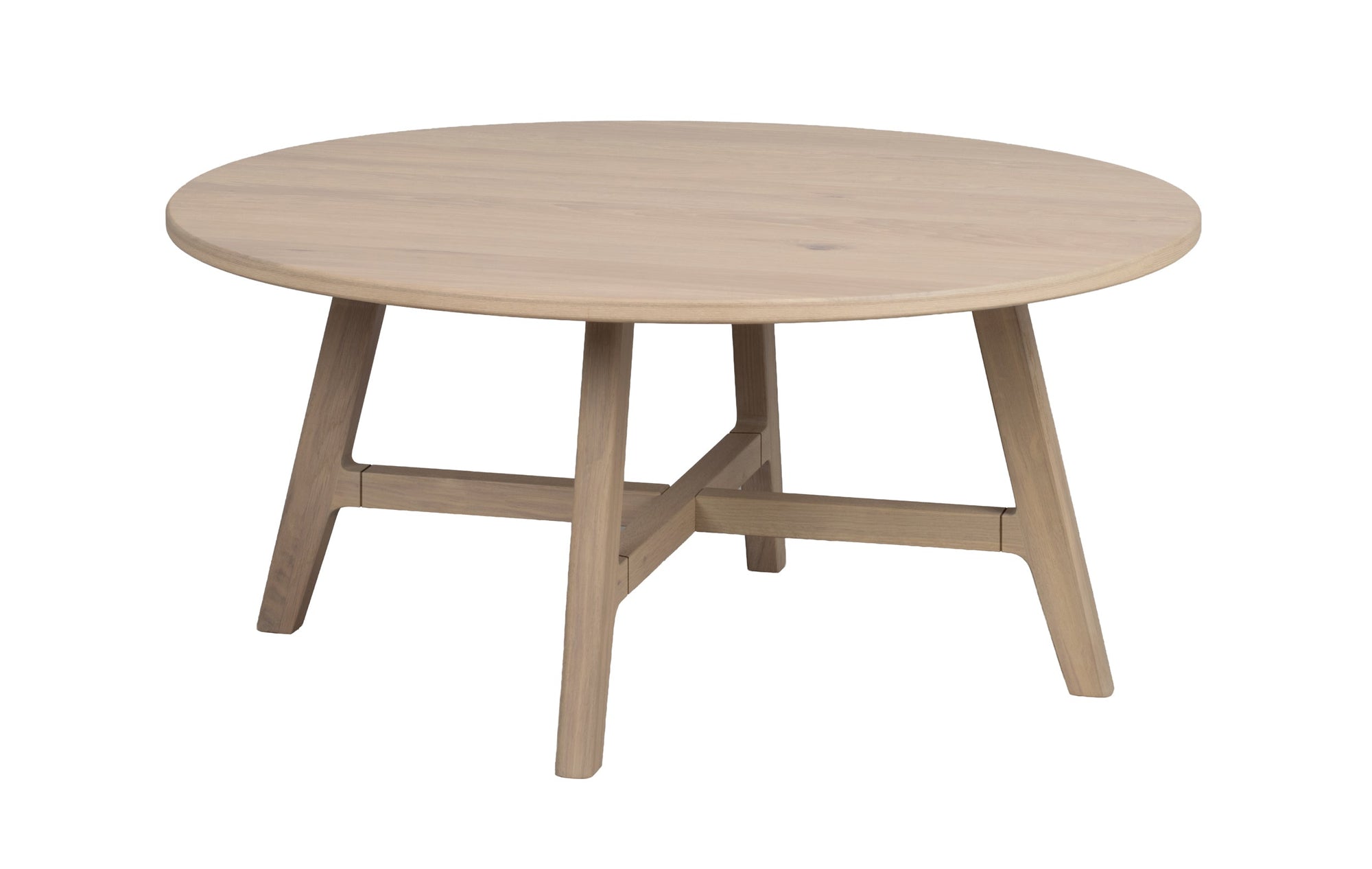 Dumbarton Round Coffee Table Ø90 cm – Whitewash Oak – 1