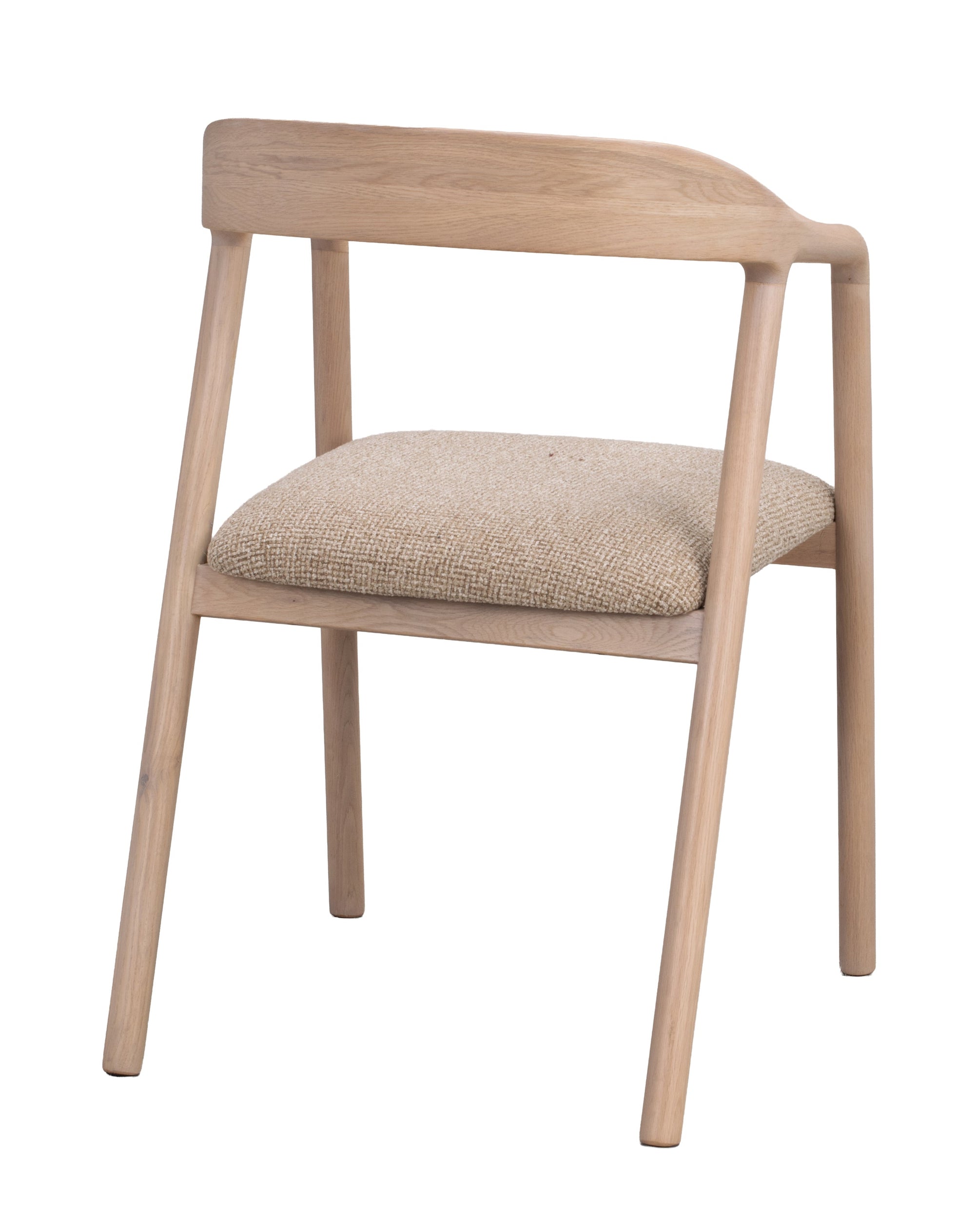 Dillon Dining Armchair (Set of 2) – Whitewash Oak / Beige – 8