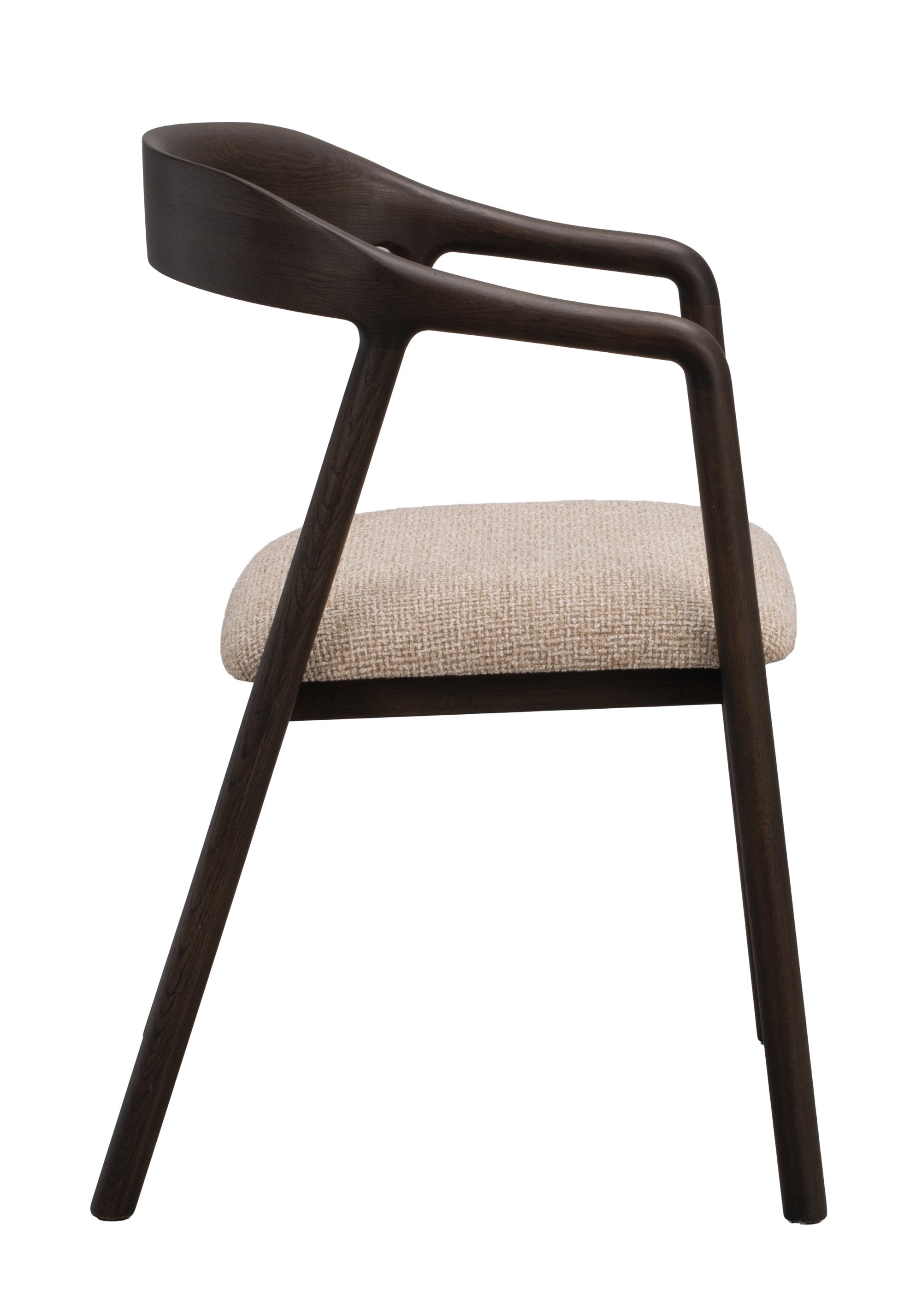 Dillon Dining Armchair (Set of 2) – Brown Oak / Beige – 9