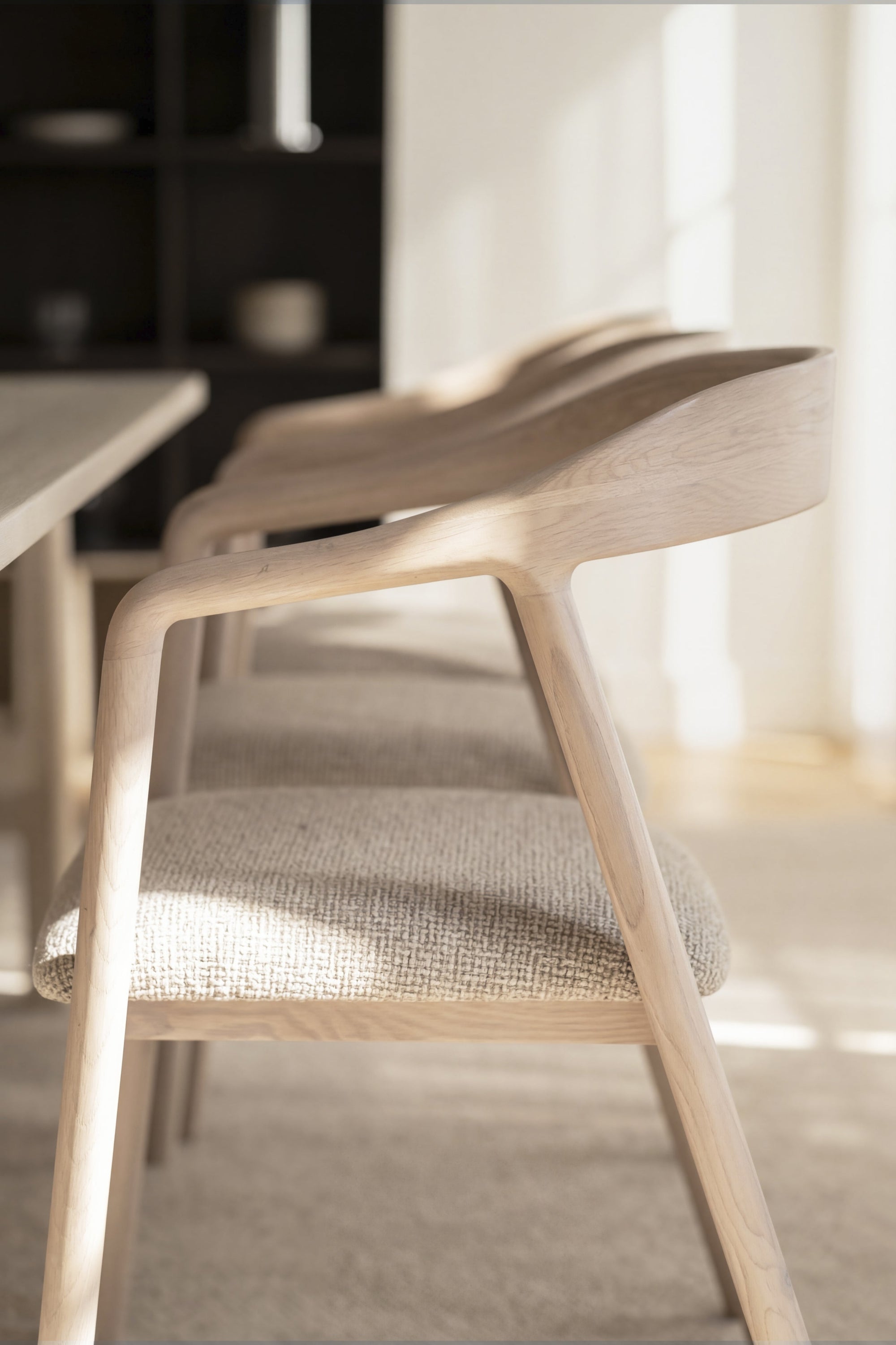 Dillon Dining Armchair (Set of 2) – Whitewash Oak / Beige – 3