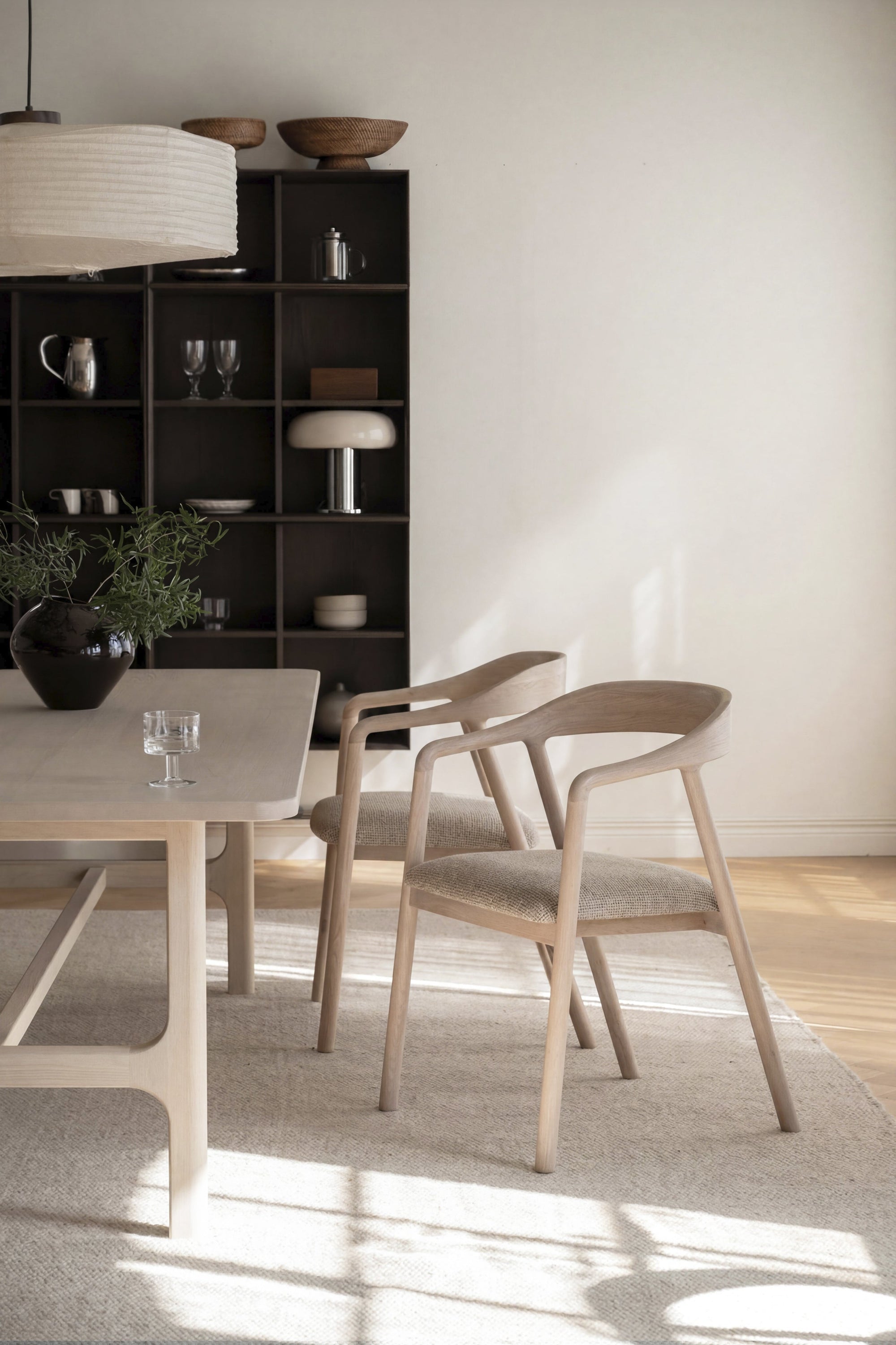 Dillon Dining Armchair (Set of 2) – Whitewash Oak / Beige – 2