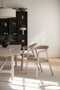 Dillon Dining Armchair (Set of 2) – Whitewash Oak / Beige – 2