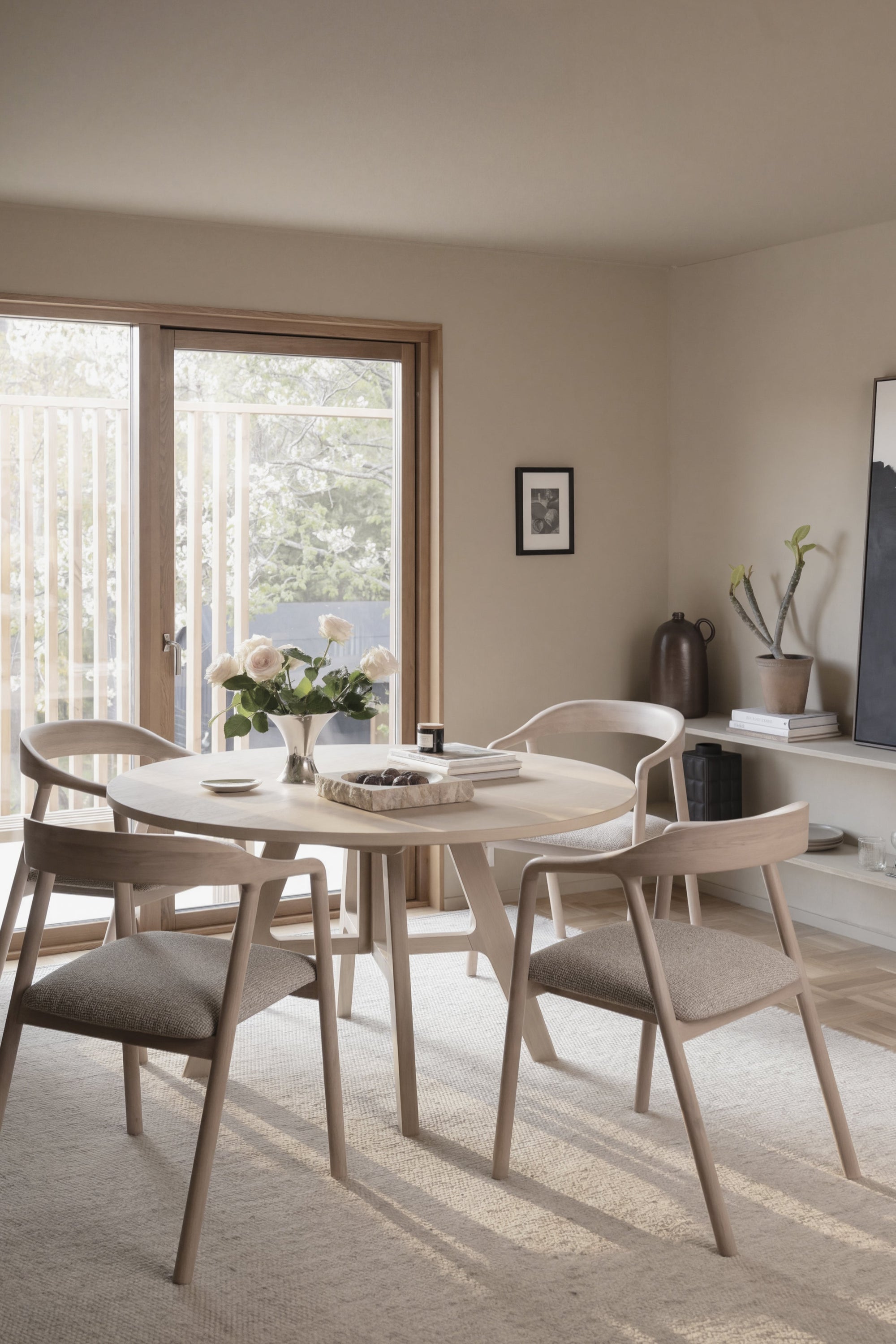 Dillon Dining Armchair (Set of 2) – Whitewash Oak / Beige – 5