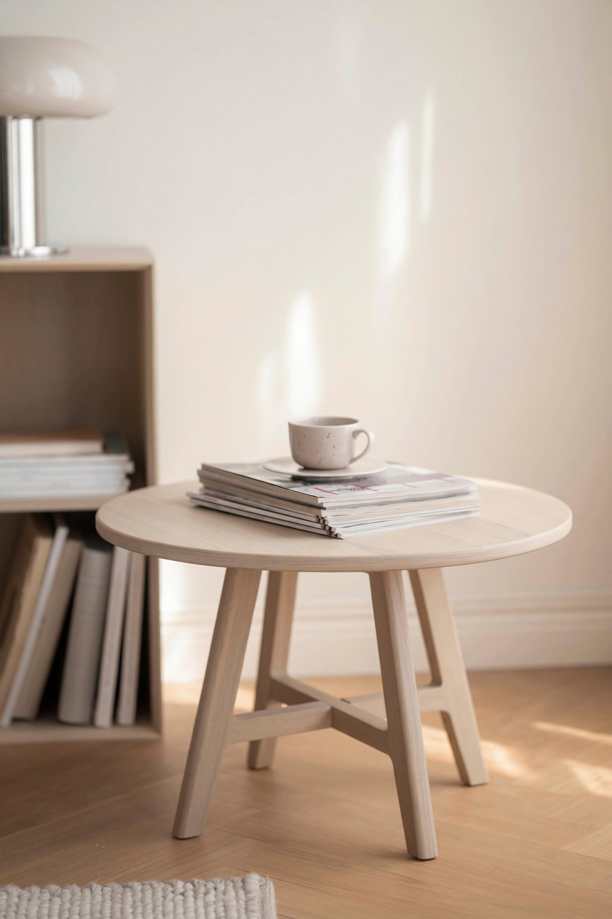 Dumbarton Round Coffee Table Ø60 cm – Whitewash Oak – 2