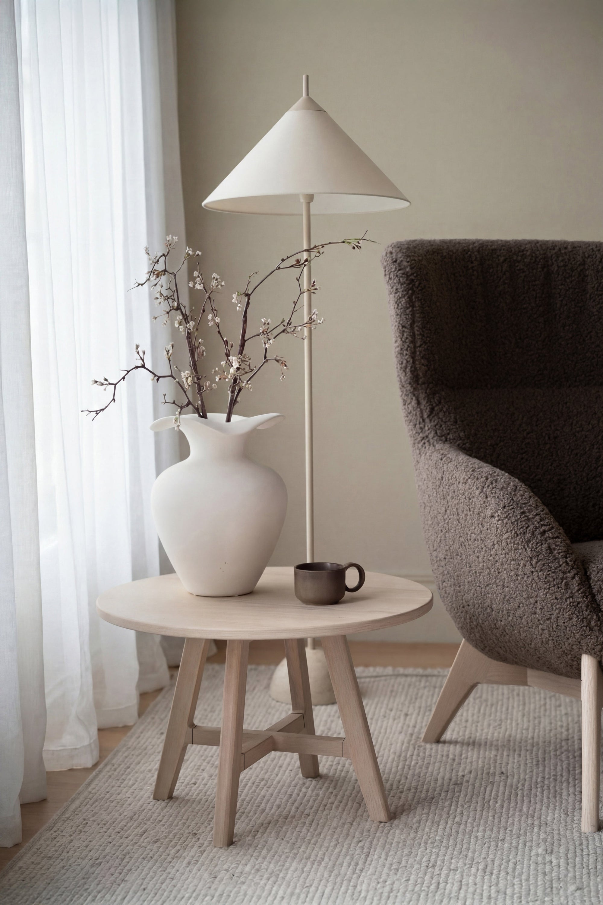 Dumbarton Round Coffee Table Ø60 cm – Whitewash Oak – 4
