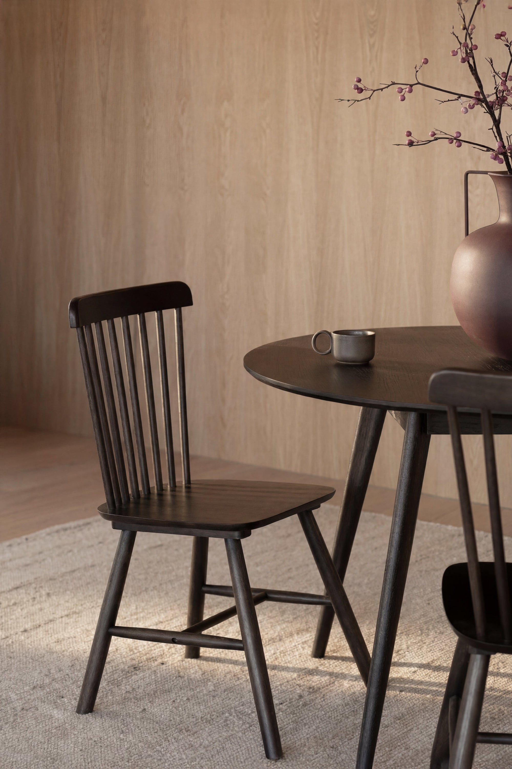 Foxford Spindle-Back Dining Chair (Set of 2) – Brown – 2