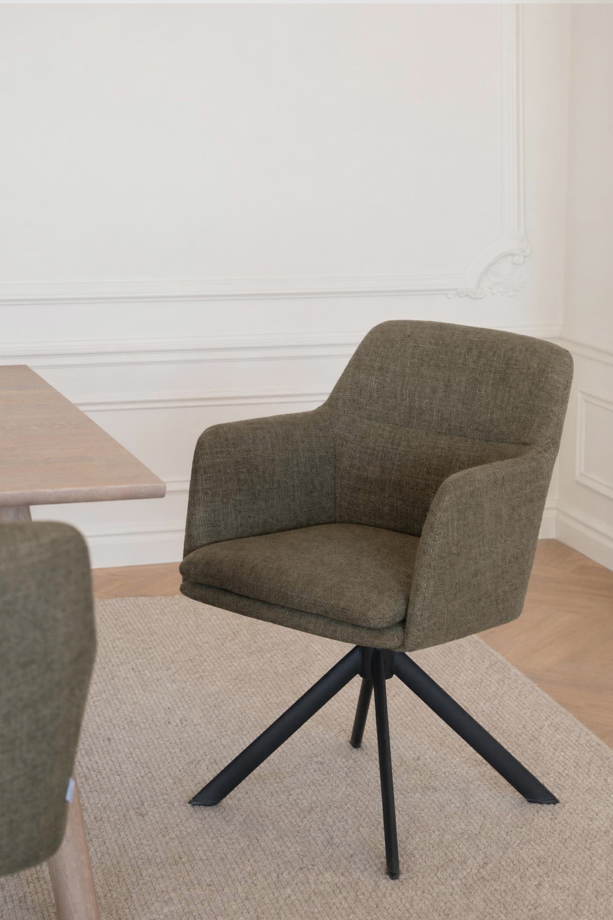 Gladstone Swivel Dining Armchair (Set of 2) – Green – 2
