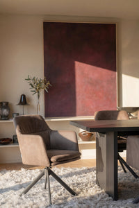 Gladstone Swivel Dining Armchair (Set of 2) – Dark Brown Leather-Textile – 2