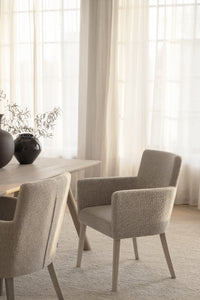 Hudson Dining Armchair (Set of 2) – Medium Beige / Whitewash Oak – 4