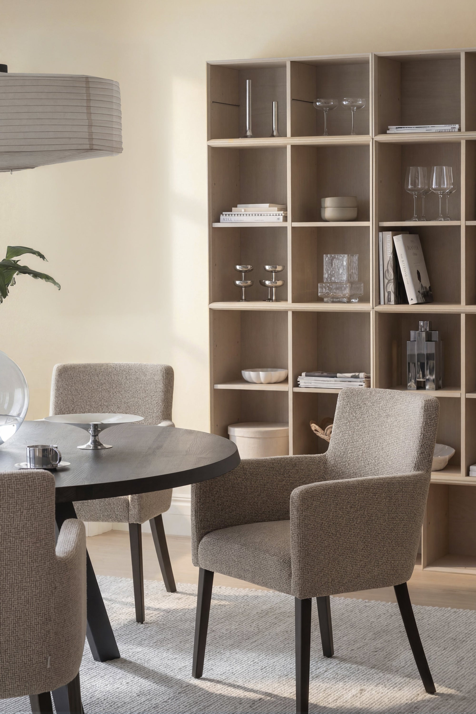 Hudson Dining Armchair (Set of 2) – Medium Beige / Brown Oak – 2
