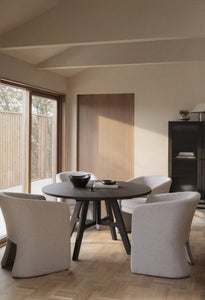 Stockbridge Round Extendable Dining Table 130 cm – Brown Oak – 3