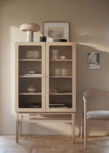 Meadowbrook Display Cabinet 95 x 160 cm – Whitewashed Oak – 2