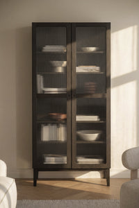 Meadowbrook Display Cabinet 95 x 203 cm – Brown Oak – 2