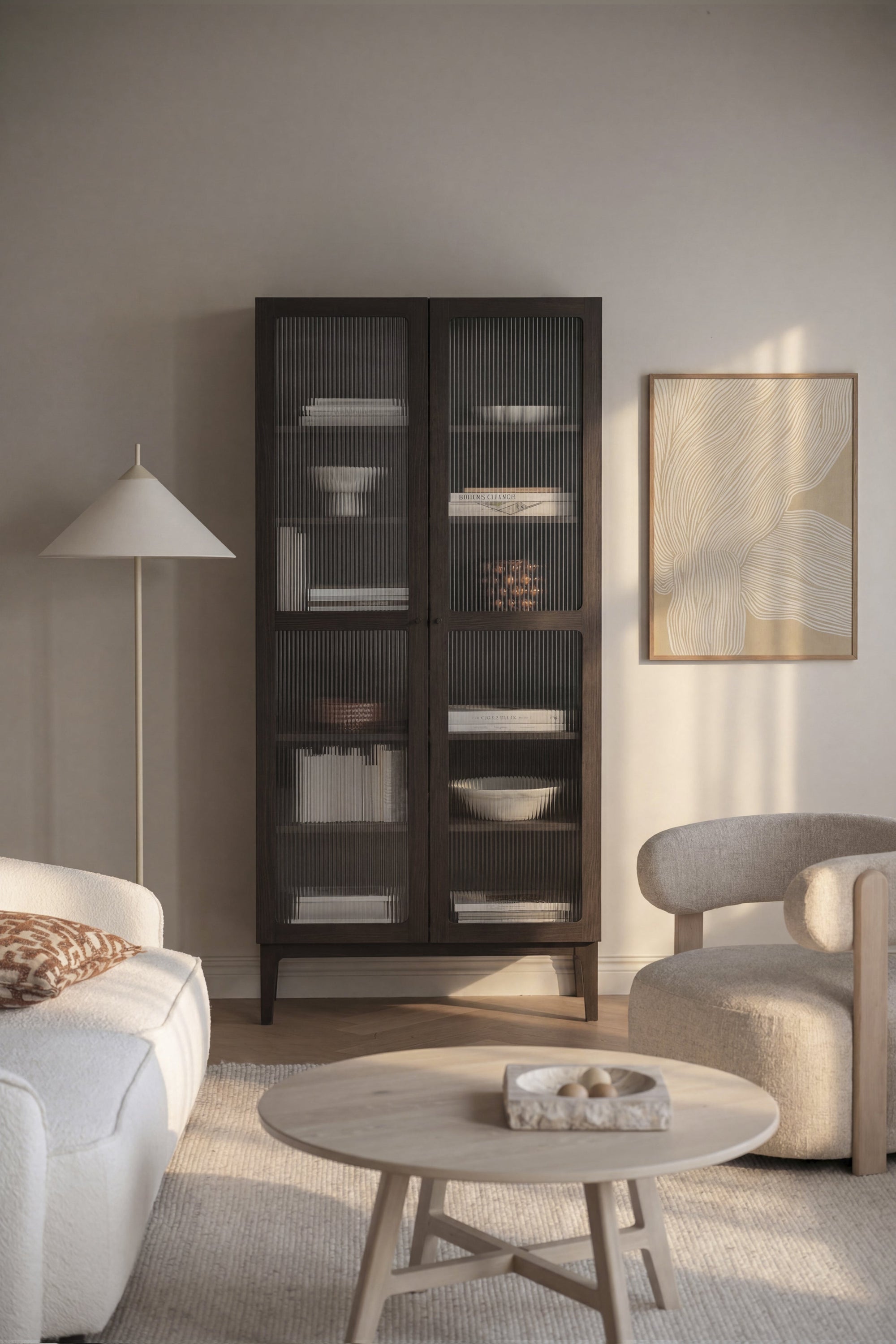 Meadowbrook Display Cabinet 95 x 203 cm – Brown Oak – 3