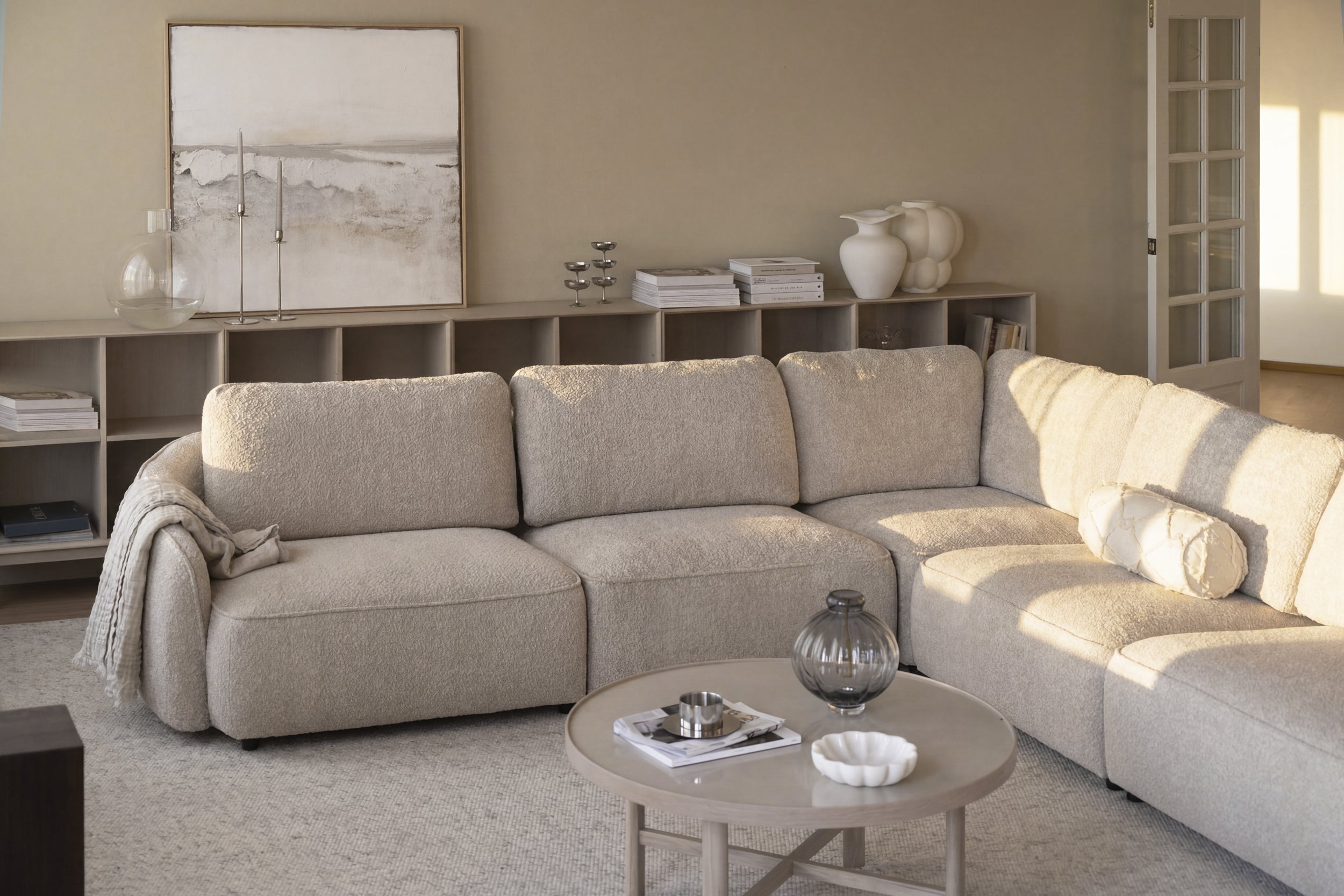 Norris Corner Sofa 3+3-Seater – Light Beige – Default Title – 3