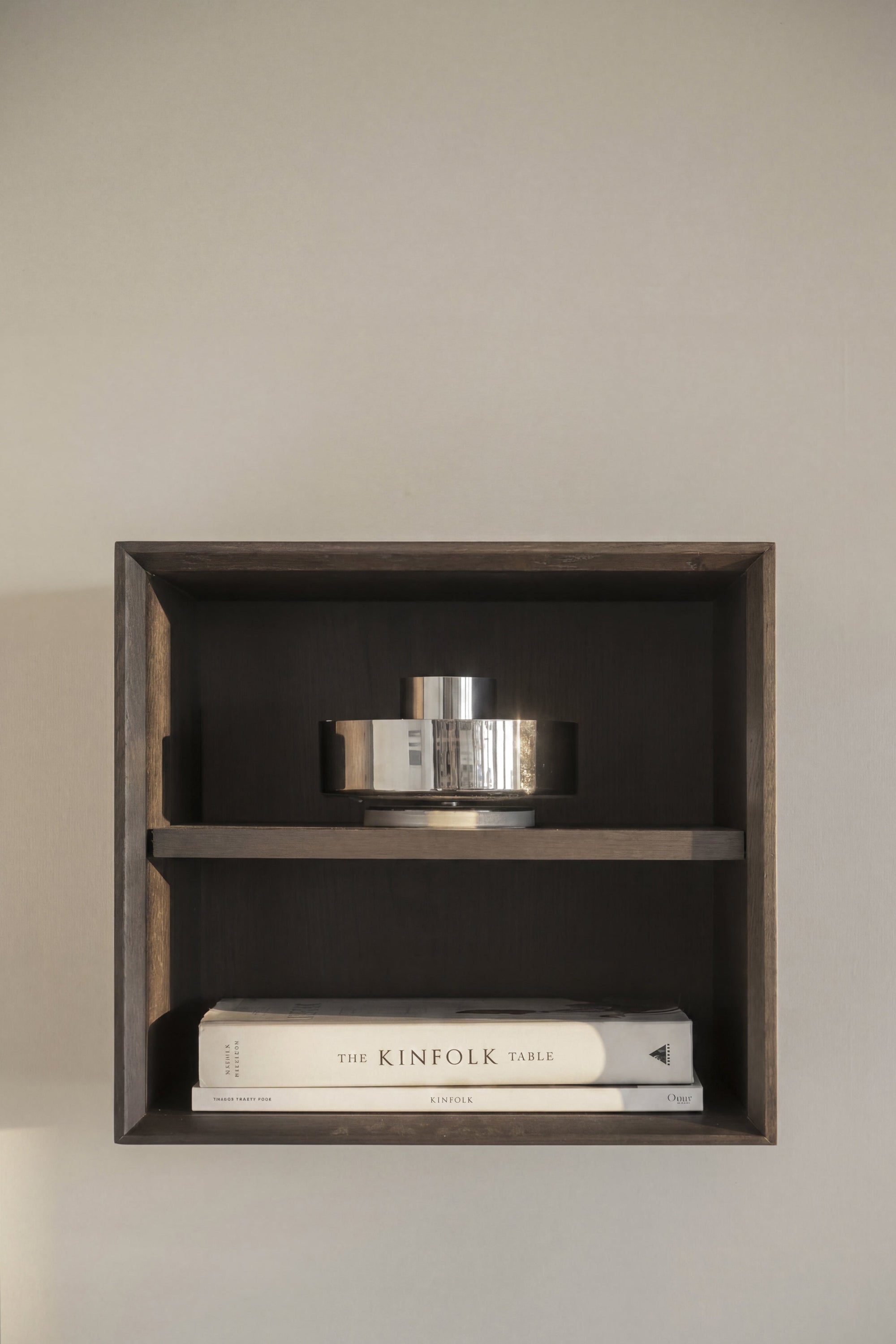 Scottsdale Wall Shelf Single Cube – Brown Oak – 3