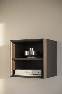 Scottsdale Wall Shelf Single Cube – Brown Oak – 2