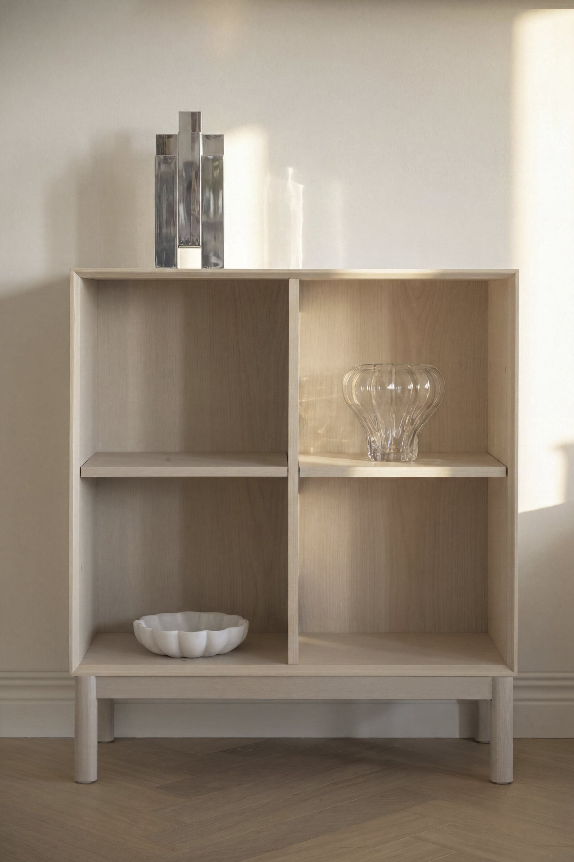 Scottsdale Wall Shelf 4-Cube – Whitewash Oak – 2